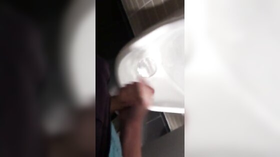 German Public Restroom Wank And Cum