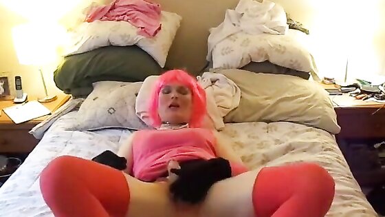 Pink Sissy Masturbates