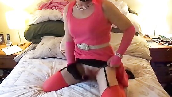 Pink Sissy Masturbates