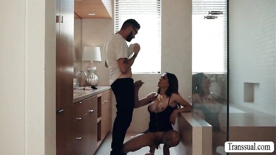 Hot latina Ts gets analed by her stepsons big cock so hard