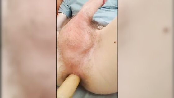 Fuccboi1999 - hardcore wooden dildo fuck and stretch