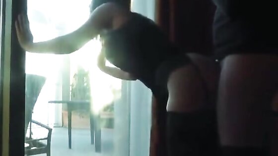 Italian Girl - PAINFUL ANAL fuck at the window