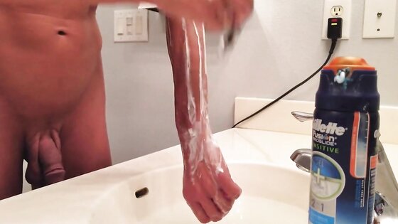 Shaving and Masturbating