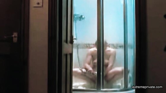 spying on my mom's loud shower masturbation