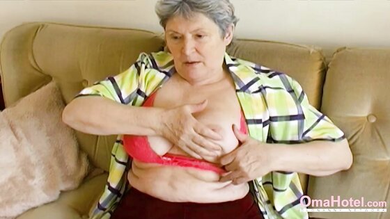 OMAHOTEL Chubby Grandma Stripping Herself and Pleasing Her Desires