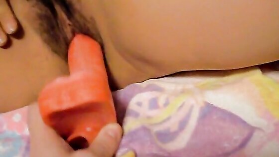 Hairy Japanese Whore Dildo Masturbation