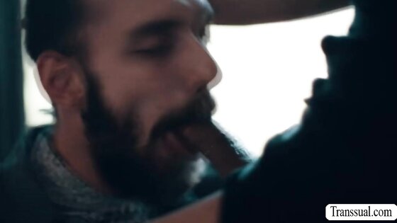 New stepson gets his ass bareback fuck by his TS stepmother