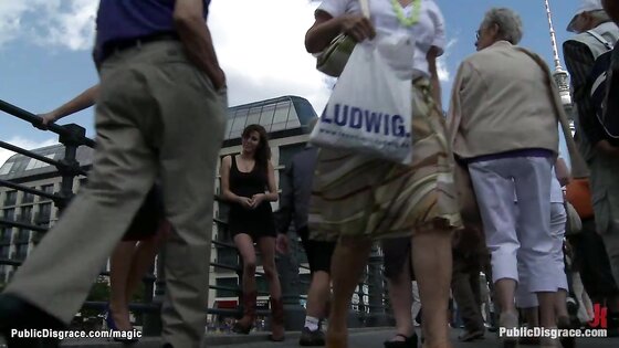 German babe humiliated in public