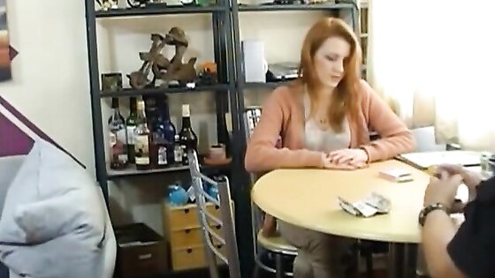 Redhead Loses It All At Strip Poker