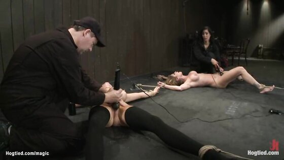 Slaves bound on the ground fisted