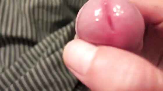 Bed uncut foreskin gaming closeup cum